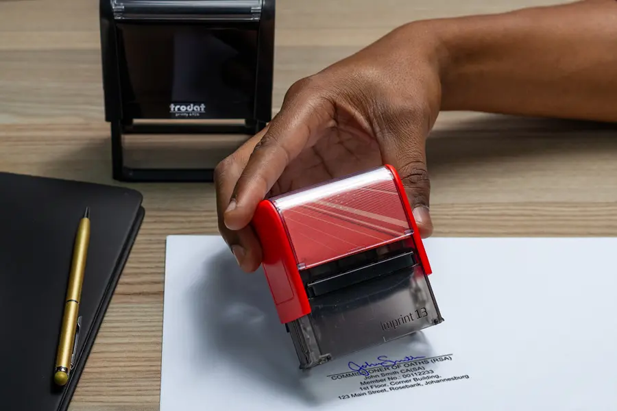 Commissioner of Oaths rubber stamp sets available at RubberStampSA for 2027